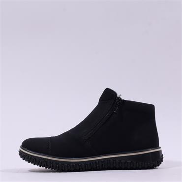 Rieker Tex Twin Zip Fleece Lined Boot - Black